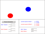 Simple Collision of Two Balls